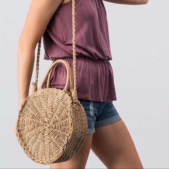 LAST ONE✨ Round Crossbody Straw Handbag Summer Bag - Picture 3 of 4